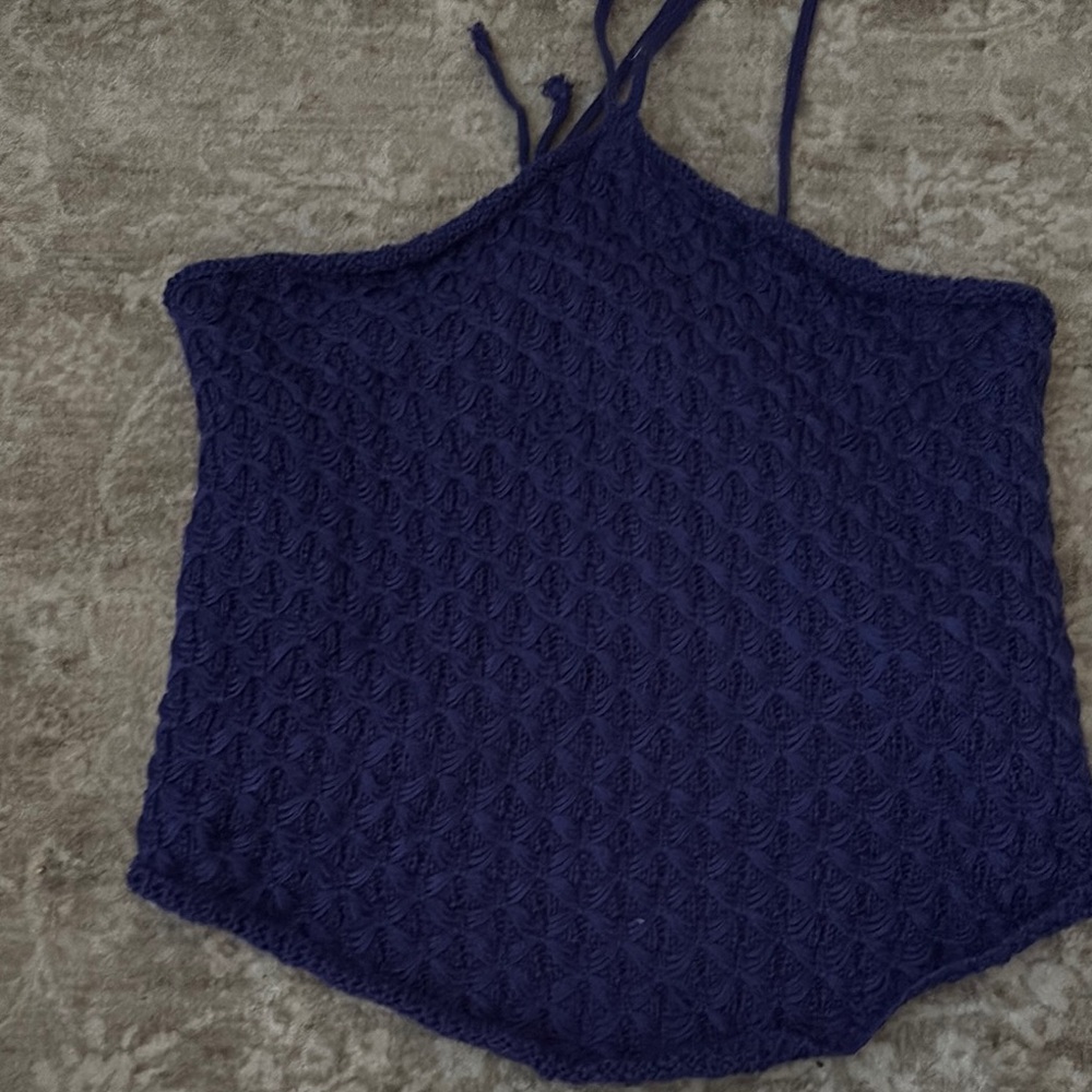 Purple crochet top